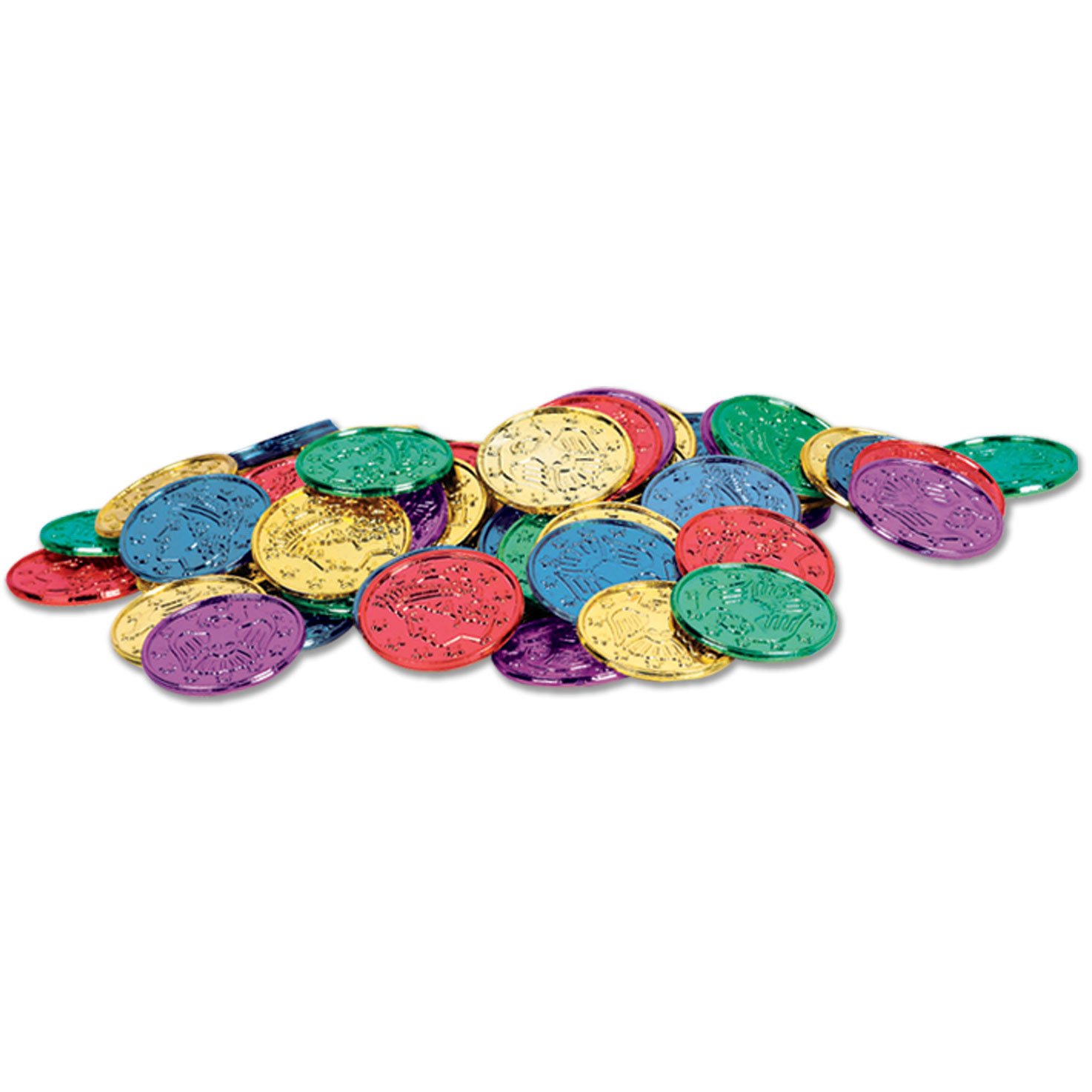 

Plastic Coins (asstd colors) Party Accessory (1 count) (100/Pkg)