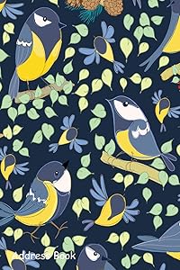 Address Book: For Contacts, Addresses, Phone, Email, Note,Emergency Contacts,Alphabetical Index With Bird Floral Leaves