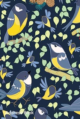 Address Book: For Contacts, Addresses, Phone, Email, Note,Emergency Contacts,Alphabetical Index With Bird Floral Leaves