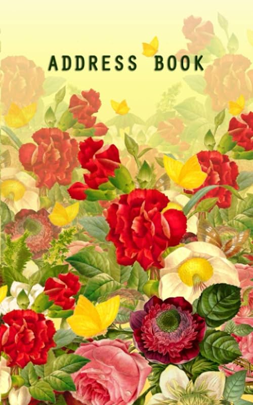 Address book: The flora garden design, address book, Frame 5" x 8"- Organizer and Notes with Alphabetical Tabs for women by Jessie Richards