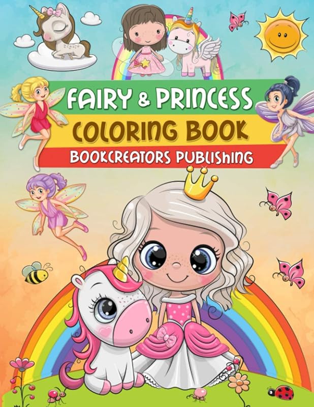 Fairy and Princess Coloring Book: A Magical Collection of Fairy and Princess Designs by BookCreators Publishing