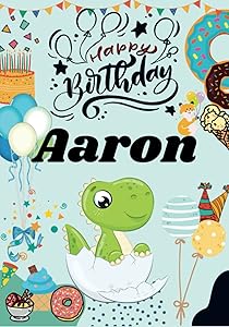 Happy Birthday Aaron: Large Cool Birthday Book For Boys, Baby, Children, Kids, Toddlers Ages 2-4,3-5,5-7,4-8 Year Old, Perfect Best Gift, ... Doodling, Sketching, Notes. (Boy 2-8 age) by Benjamin Wise