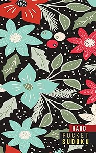 Pocket Sudoku Hard: 158 Hard Sudoku Puzzles with Solutions | Pocket Sudoku Puzzle Books | Large Print Sudoku Puzzle Books For Adults | Sudoku For Seniors | Travel Size | Fun Gift | Christmas Patterns