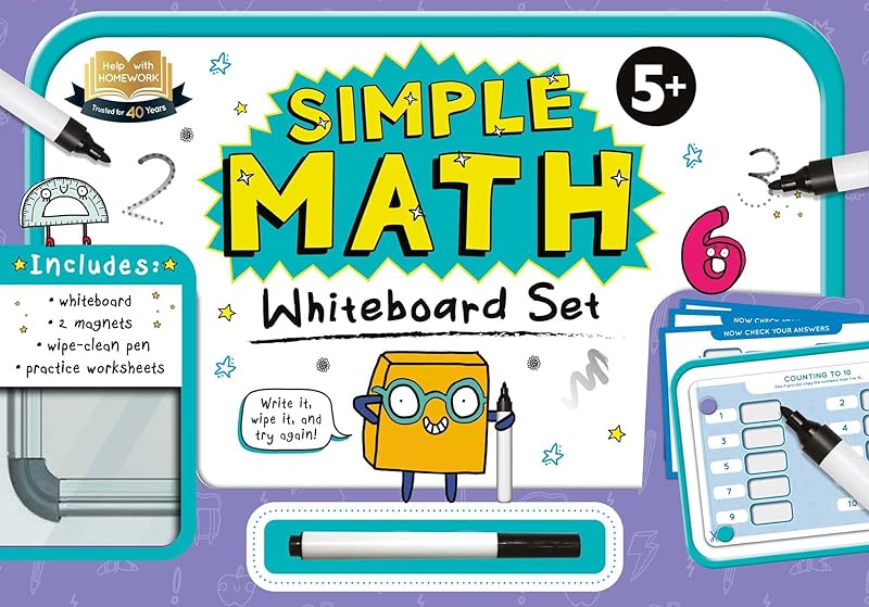 Help with Homework: Simple Math Whiteboard Set: Early Learning Box Set for 5+ Year-Olds by IglooBooks