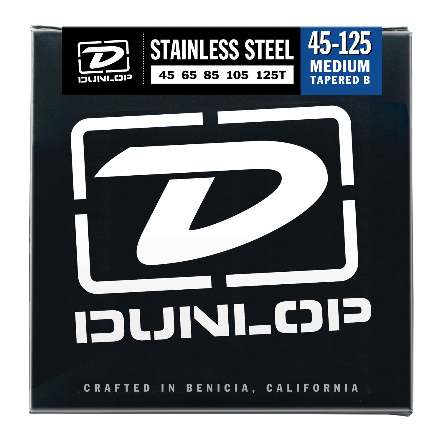 

Dunlop DBS45125T Stainless Steel Bass Strings, Medium 5-String w/ Tapered B, .045-.125, 5 Strings/Set