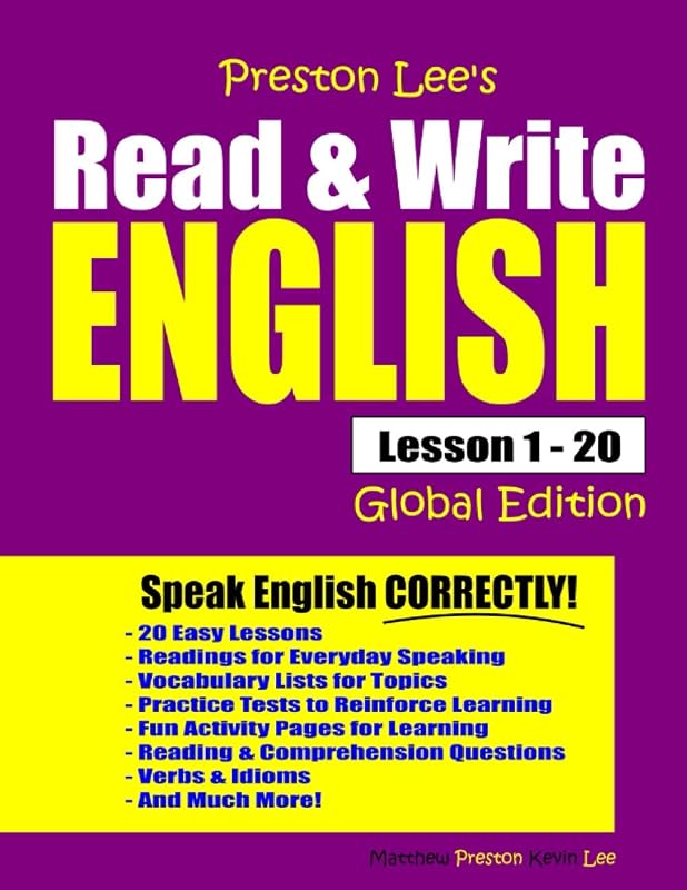 Preston Lee's Read & Write English Lesson 1 - 20 Global Edition (Preston Lee's English Global Edition) by Kevin Lee