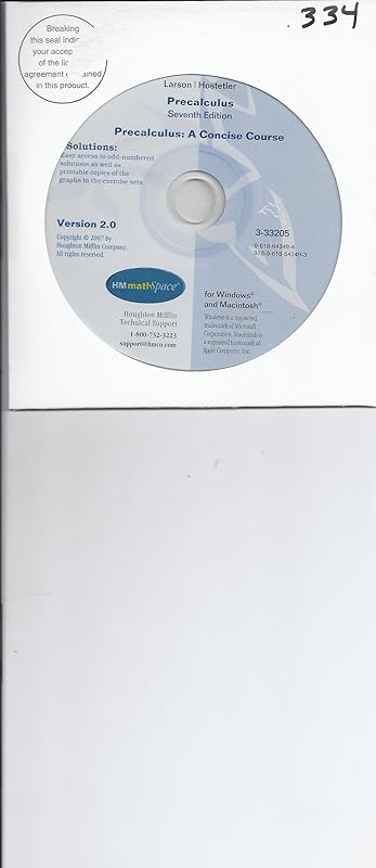 MathSpace CD-ROM without eSolutions for Larson/Hostetler's Precalculus with Limits by Ron Larson