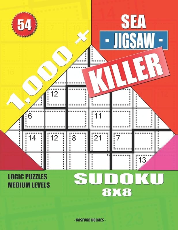 1,000 + Sea jigsaw killer sudoku 8x8: Logic puzzles medium levels by Basford Holmes
