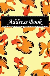Address Book: Alphabetical Index With Goldfish seamless pattern cover