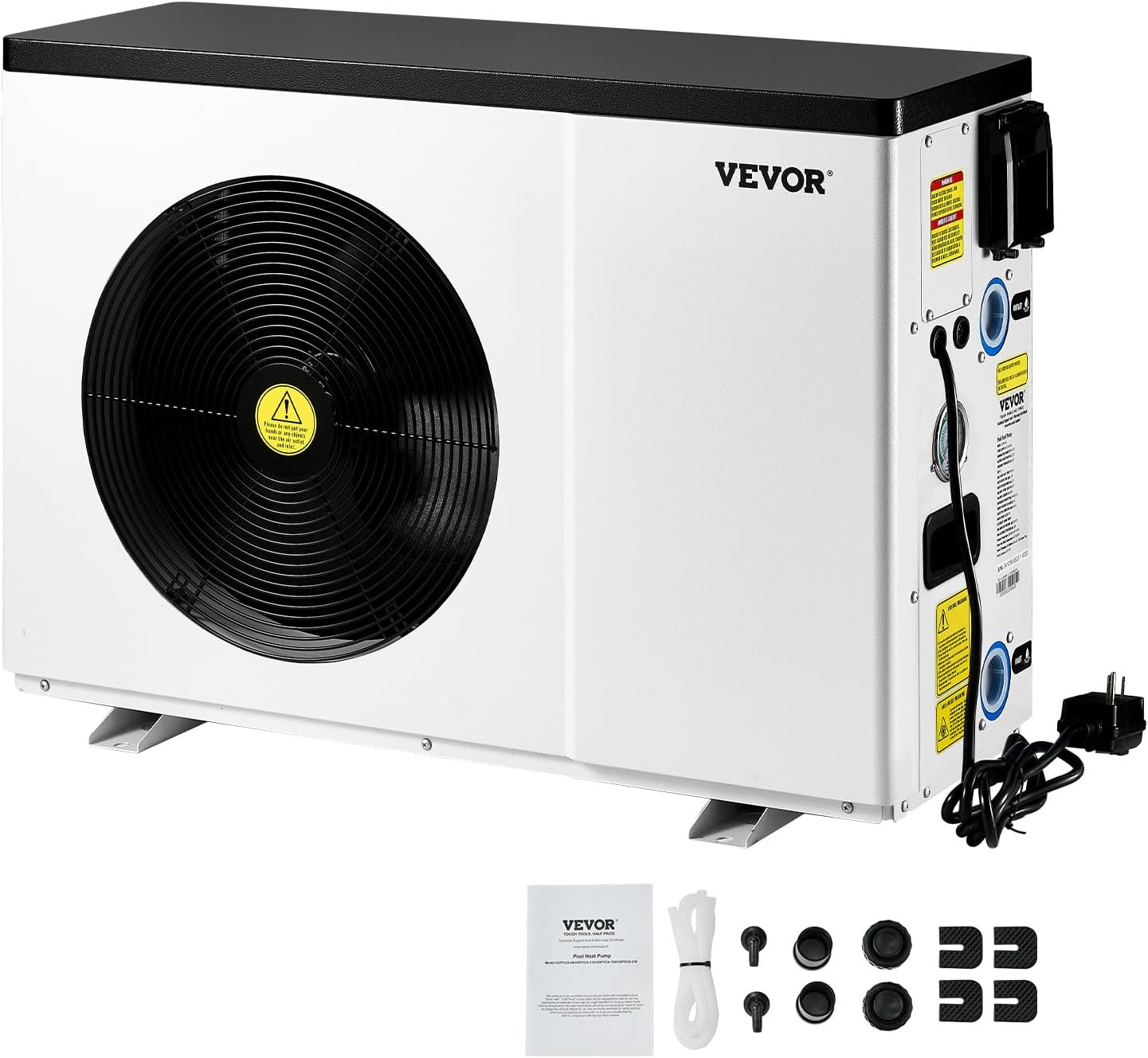 VEVOR Elektrische Pool-Wärmepumpe, 22250 BTU, Poolheizung für Aufstell- und Einbaupools (11400–2500 Liter), geräuscharm, hocheffizientes Heizen und Kühlen._voghion.com