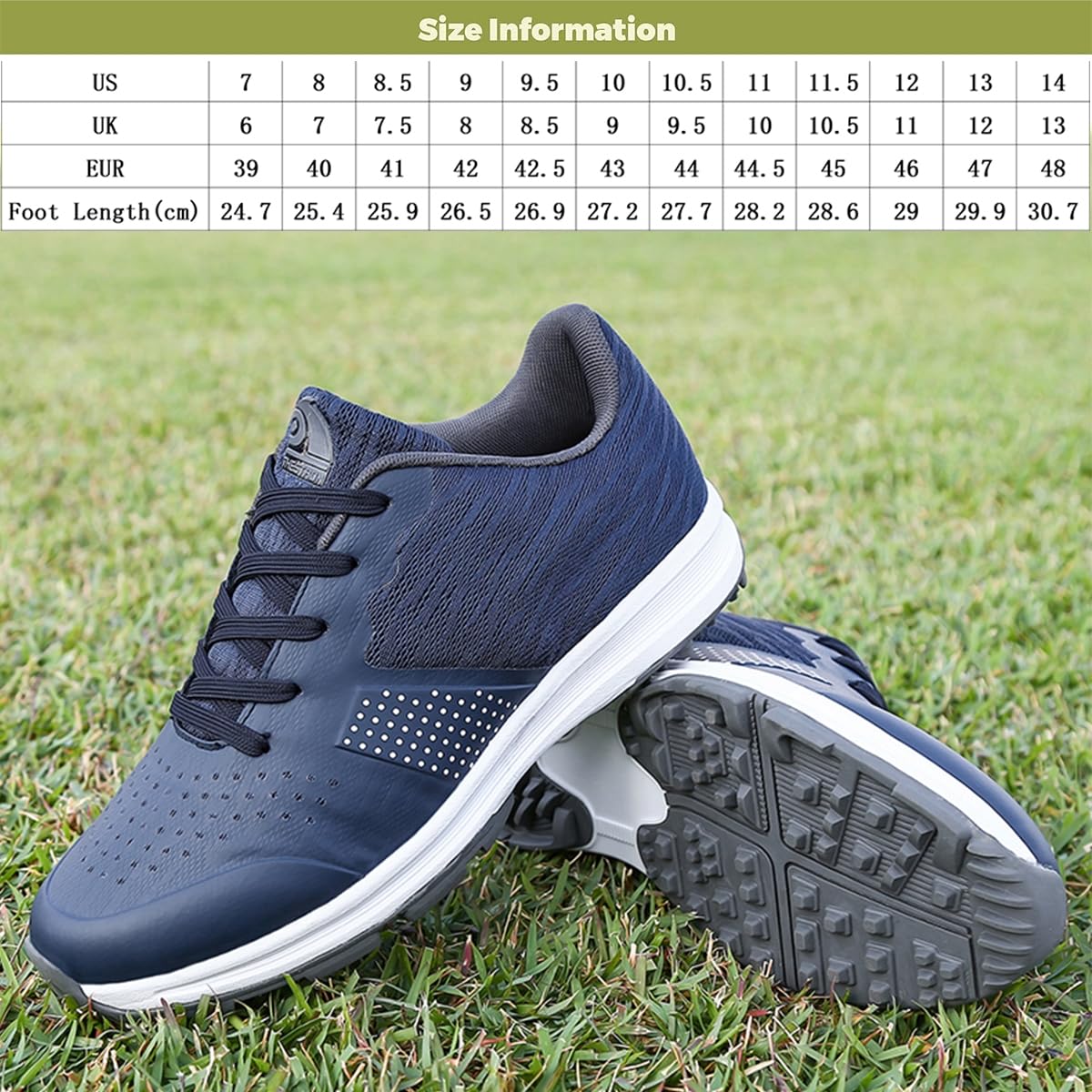 Men's Golf Shoes Waterproof, Spikeless Comfortable Outdoor Golf Sport Shoes Professional With Arch Support_vogvips.com
