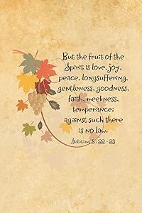 But the fruit of the Spirit is love, joy, peace, longsuffering, gentleness, goodness, faith, meekness, temperance: against such there is no law.--Galatians 5:22-23