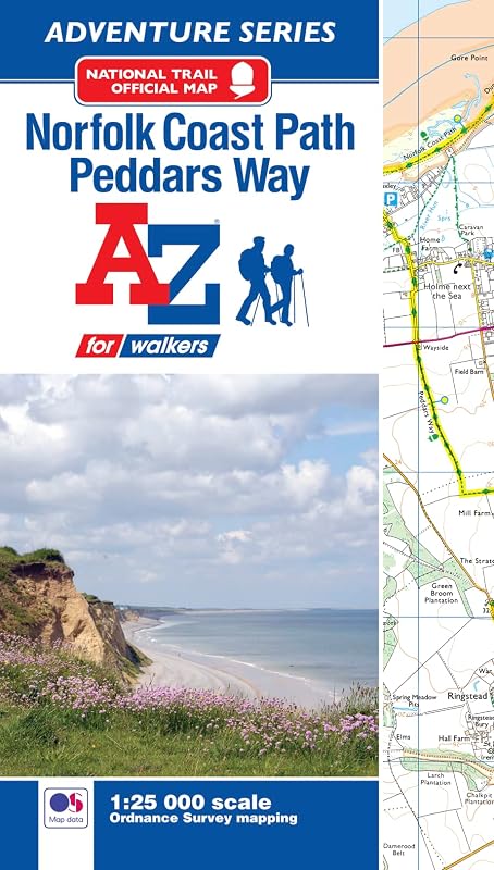 Norfolk Coast Path and Peddars Way A-Z Adventure Atlas by Geographers' A-Z Map Co Ltd