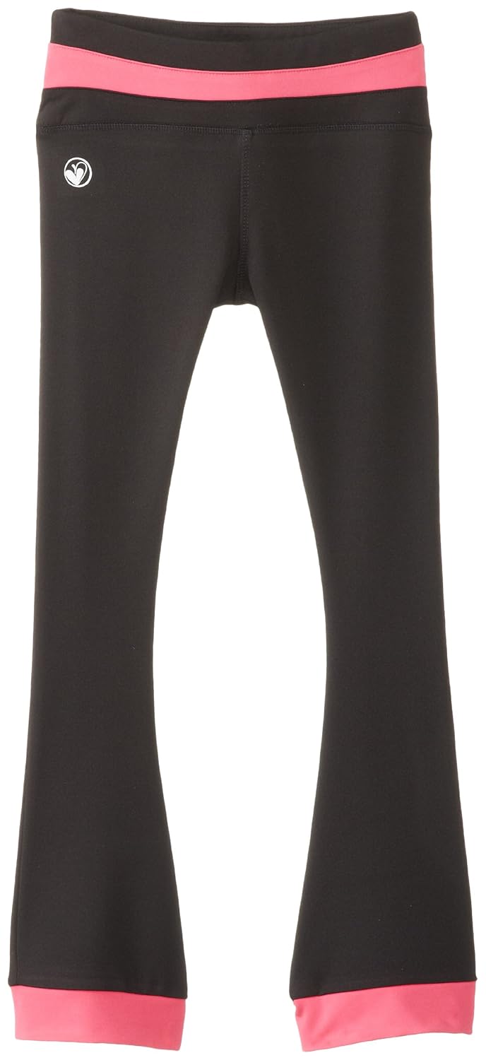 limeapple little girls triple axel skate leggings, fuchsia, 5