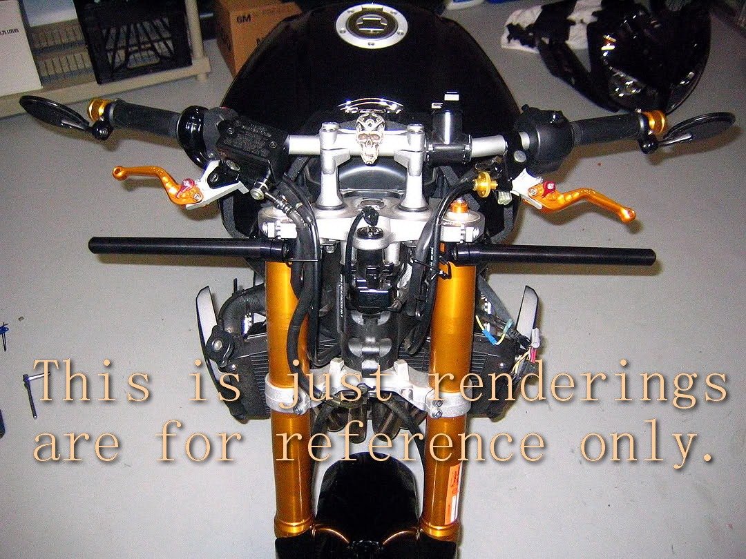 

Handle Bar Motorstar Motorcycle Aluminum 45MM Handlebars Clip On Fit For SUZUKI GSXR600 1997-2003