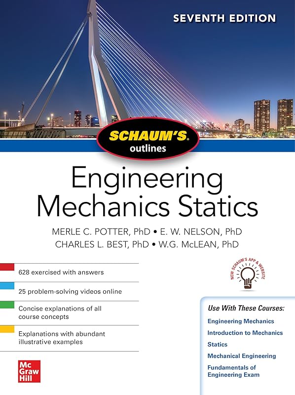 Schaum's Outline of Engineering Mechanics: Statics, Seventh Edition (Schaum's Outlines) by Merle C. Potter