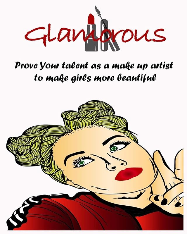 Glamorous girls: Makeup Coloring Book by Glamorous Books
