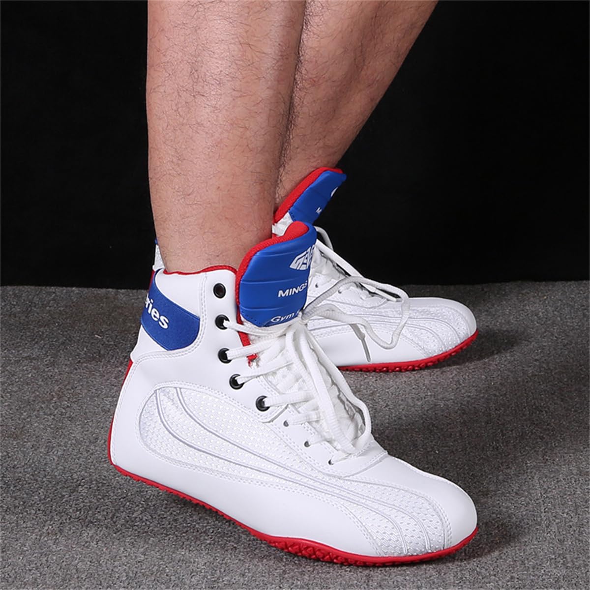 Men's Boxing Shoes Lightweight Wrestling Fitness Shoes Comfortable Competition Shoes Non Slip Athletic Workout Shoes_vogvips.com