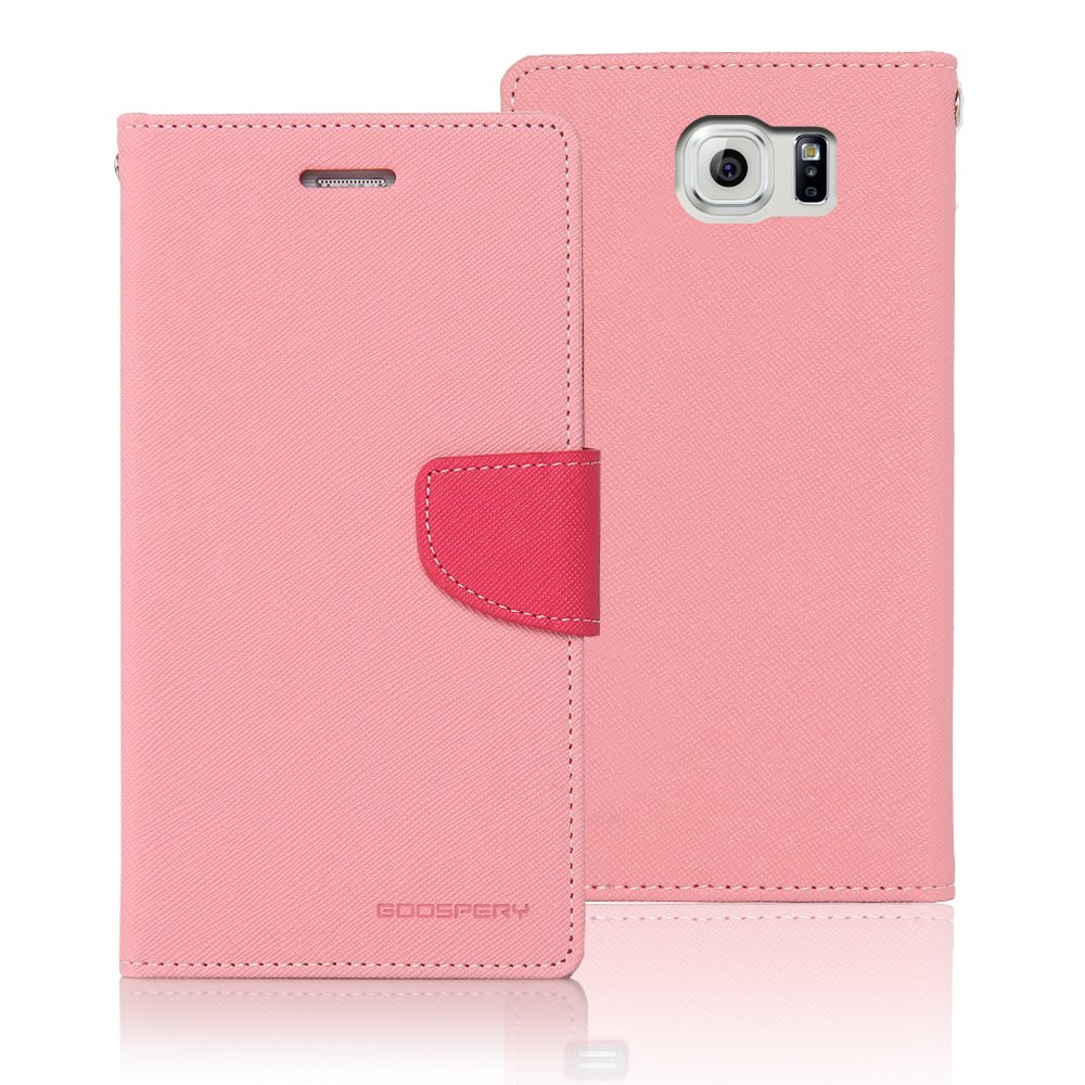 Genuine MERCURY Goospery Pink Folio Flip Case Wallet Cover