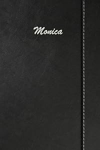 Monica: Blank Cookbook Recipes & Notes featuring 120 pages 6"x9" Simulated Leather Cover