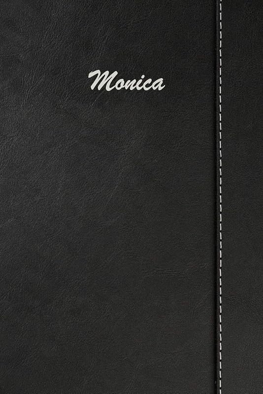 Monica: Blank Cookbook Recipes & Notes featuring 120 pages 6"x9" Simulated Leather Cover by Rob Cole