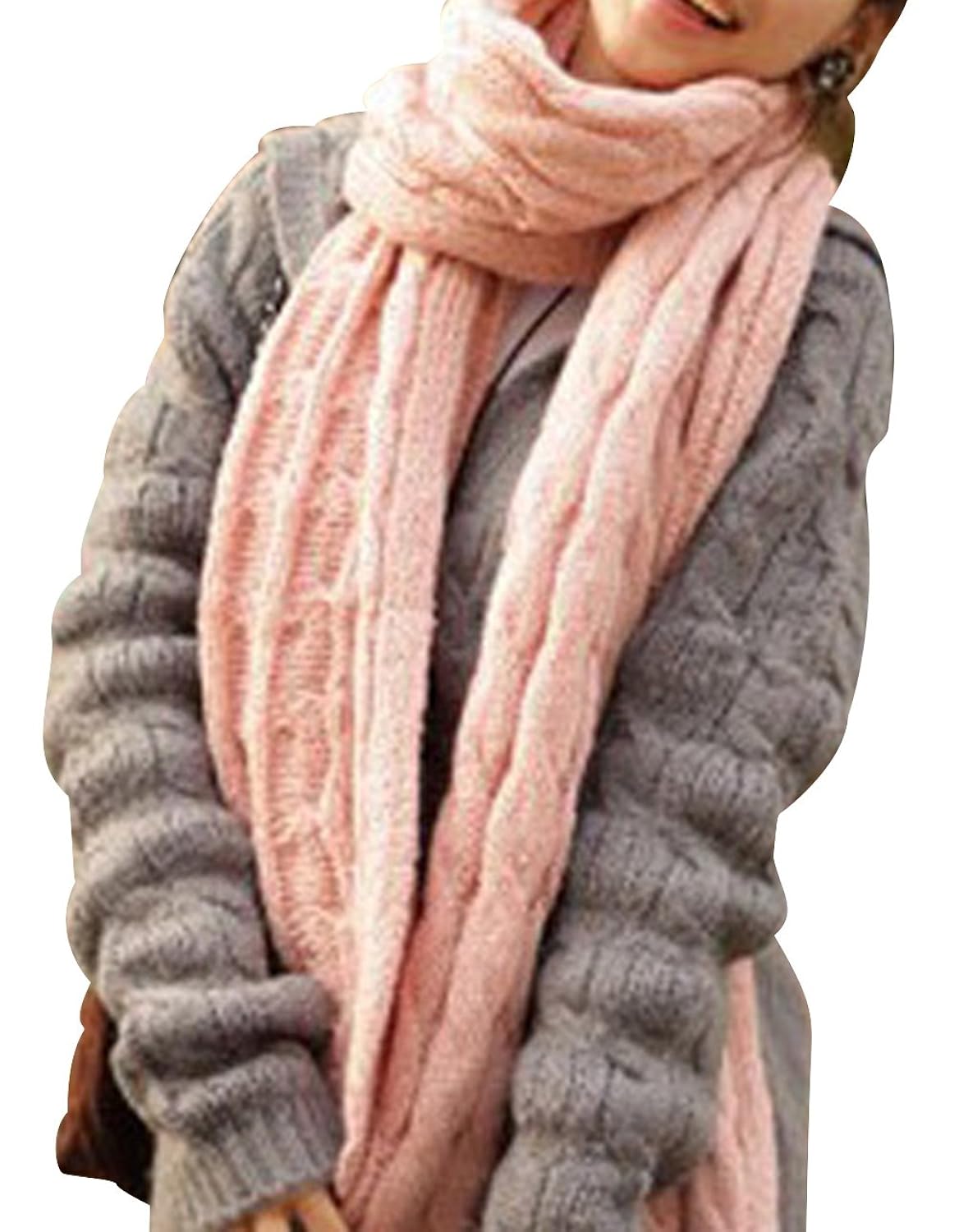 

YXCS Fashion Unisex Winter Infinity Warm Soft Knit Scarf Shawl