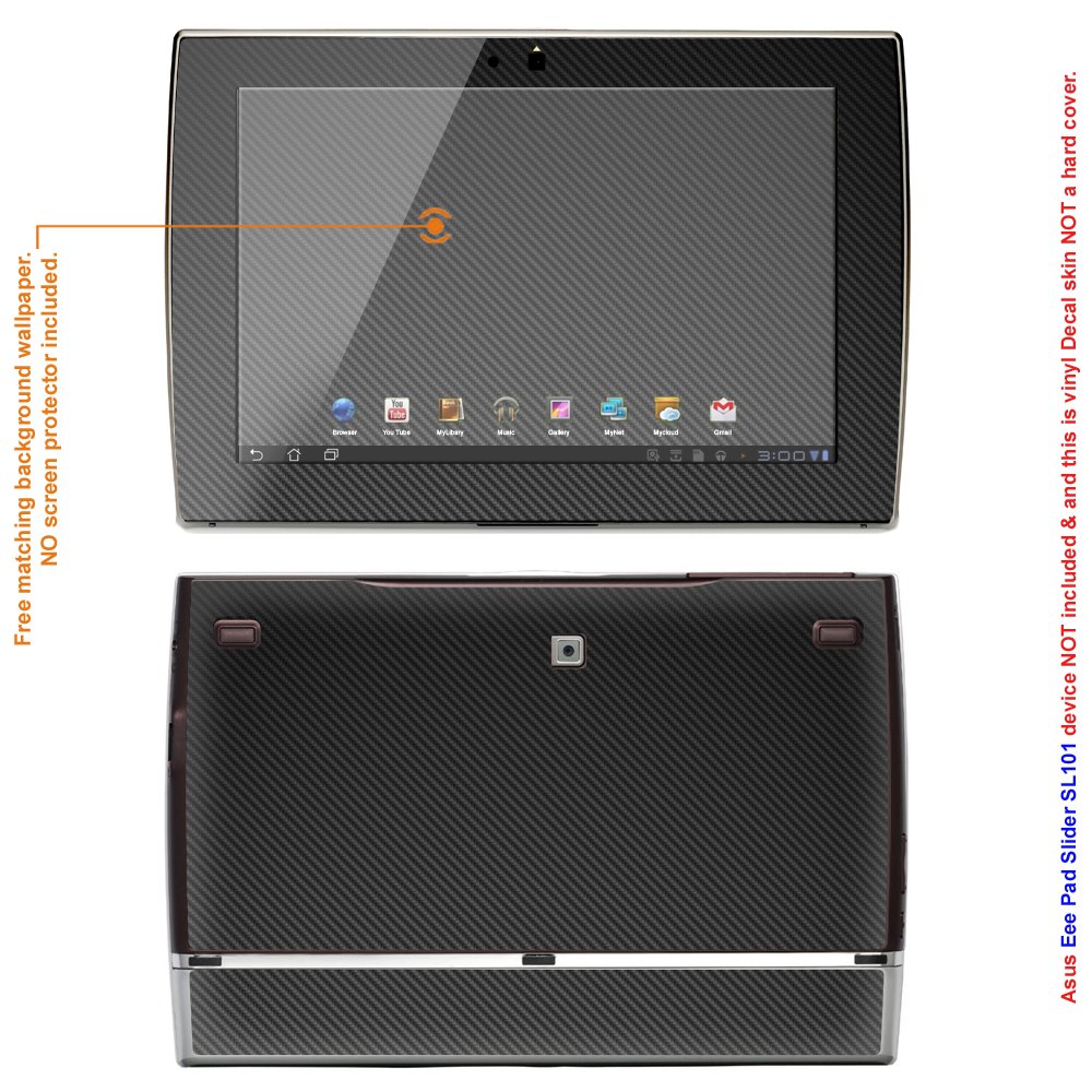 

Matte Protective Decal Skin skins Sticker (Matte finish) for Asus EEE Pad Slider SL10 10.1inch tablet case cover MAT_EeePADslider-233