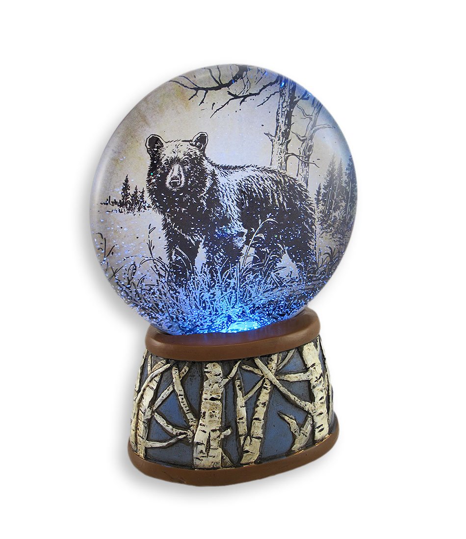 

North American Black Bear Color Changing LED Water Globe