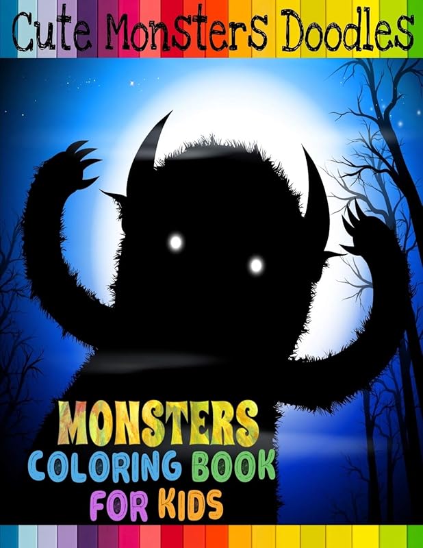 Cute Monsters Doodles: Coloring Books for Kids, Boys and Girls by Daniss Press