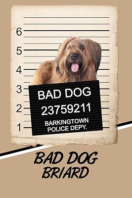 Bad Dog Briard: Blank Cookbook Recipes & Notes featuring 120 pages 6"x9"