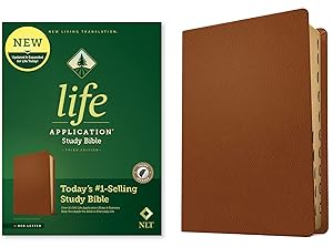 NLT Life Application Study Bible, Third Edition (Genuine Leather, Brown, Indexed, Red Letter)