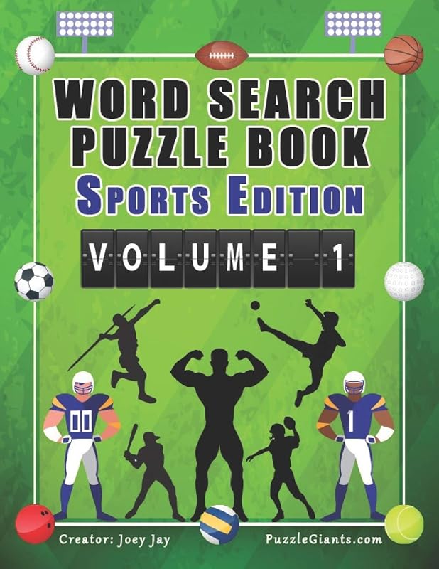 Word Search Puzzle Book Sports Edition Volume 1 by Puzzle Giants