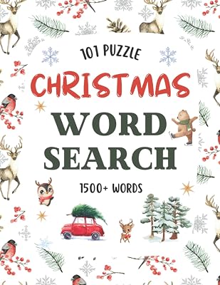 Christmas Word Search: Christmas Gifts for Adults and Teens: Over 1500 Words, Large Print Word Search, Fun and Relaxing Christmas Activity Book