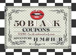 50 Blank Coupons Adventure for Him and Her: Valentines Day Love Coupons for Couple or Marriages by Lobster Love