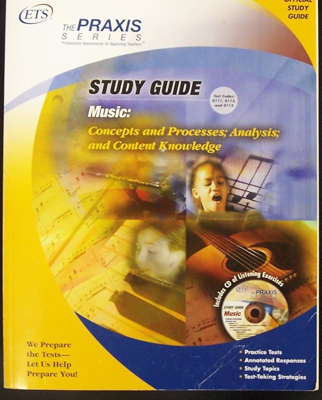 Music Study Guide (Book and CD-Rom, Praxis Study Guides) by Educational Testing Service