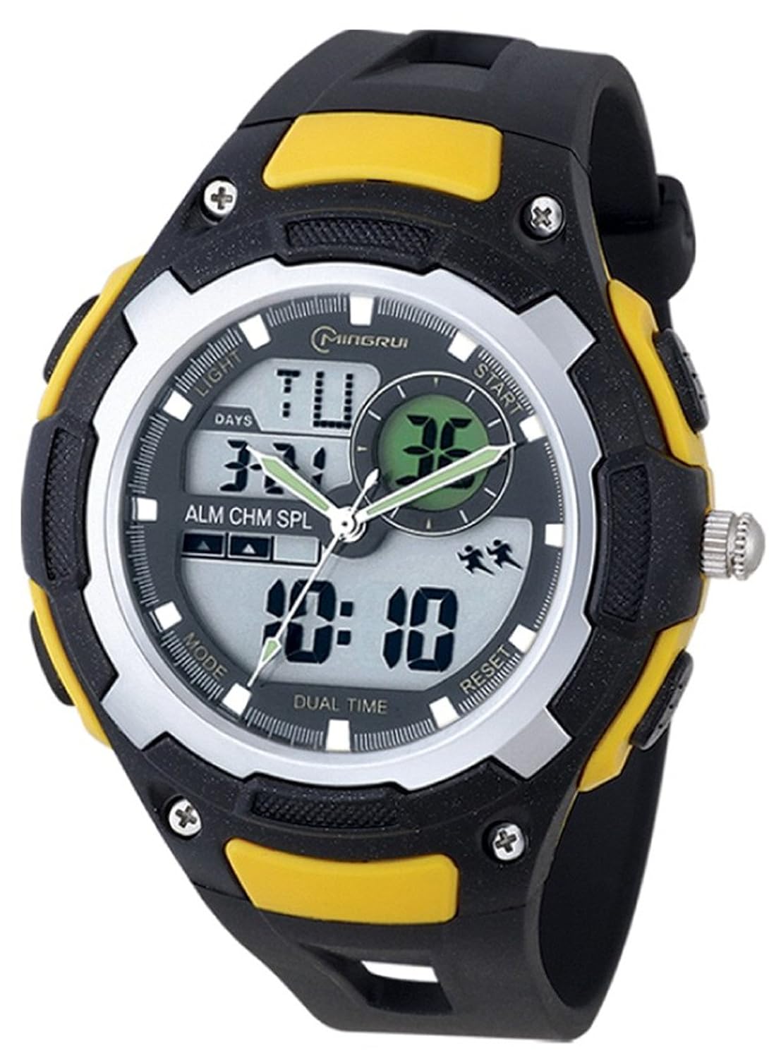 

Digital-analog Boys Girls LED Sport with Alarm Stopwatch Chronograph Watch MR-80019017AD-8