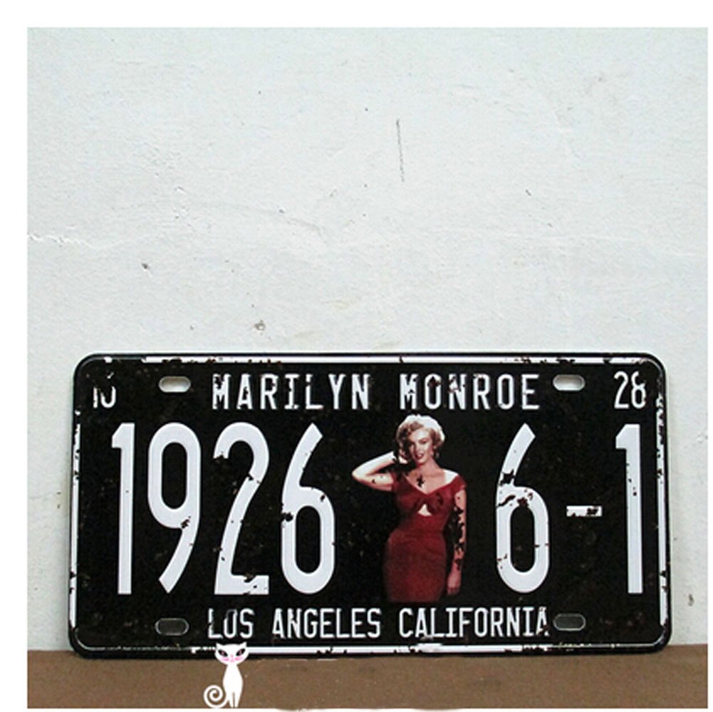 

Marilyn Monroe 19266-1 Los Angeles California Vintage Auto License Plate, Embossed Tag Size 6" X 12"