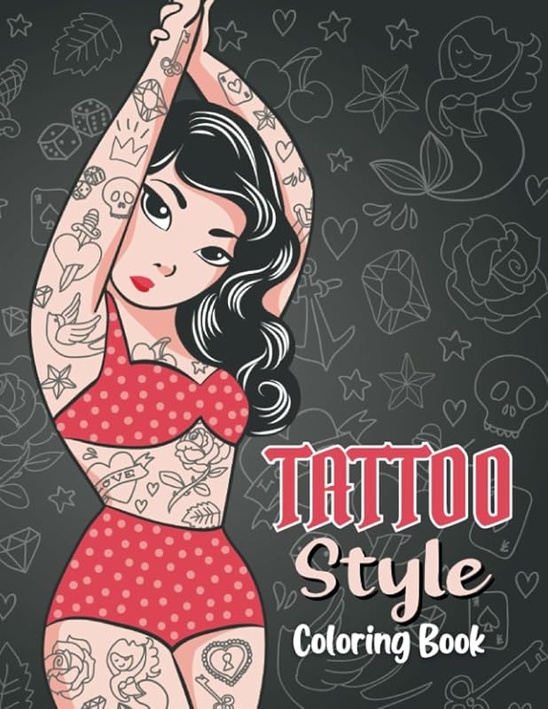 Tattoo Style Coloring Book: Relaxing by Colorful World