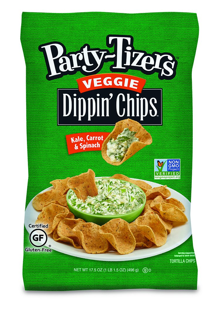 partytizers dippin chips veggie chips, 17.5 ounce (pack of 6)