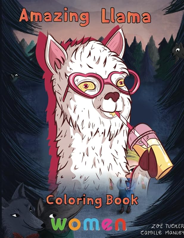 Amazing Llama Coloring Book women: 8.5''x11''/Llama Coloring Book by Rowe
