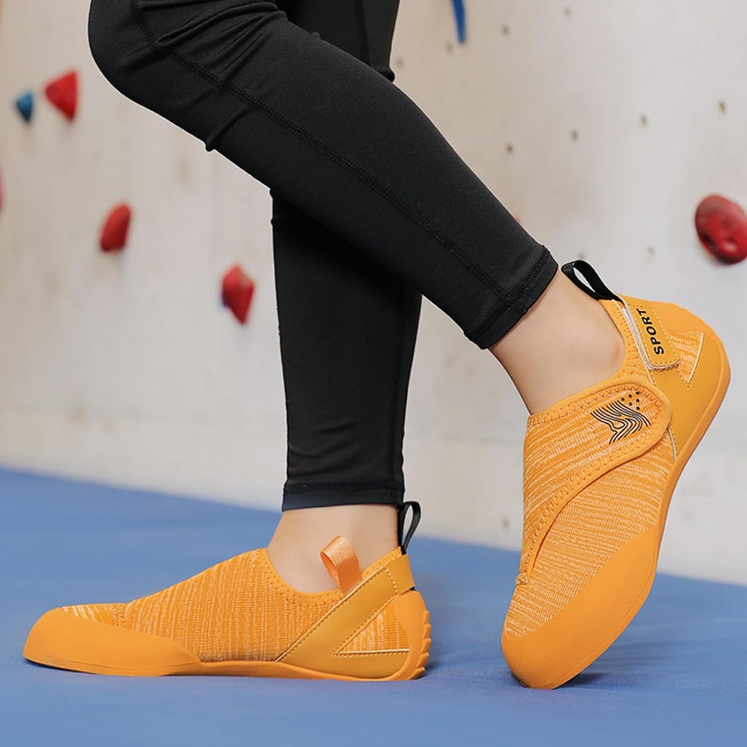 Ladies Rock Climbing Shoes, Non-Slip Indoor Climbing Shoes Mesh Breathable Climbing Sneakers For Womens Bouldering_vogvips.com