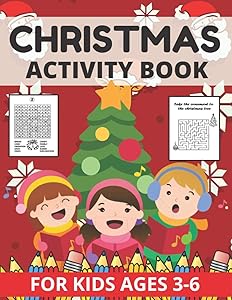 Christmas Activity Book for Kids Ages 3-6: Coloring Pages, Mazes, Word Search for Toddlers. Great Gift for Christmas Time by Dam Shamrock