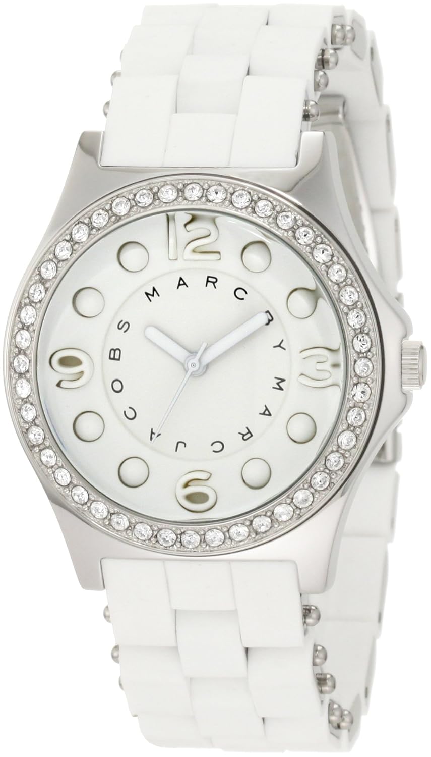marc by marc jacobs mbm2535 pelly glitz bezel watch/silver