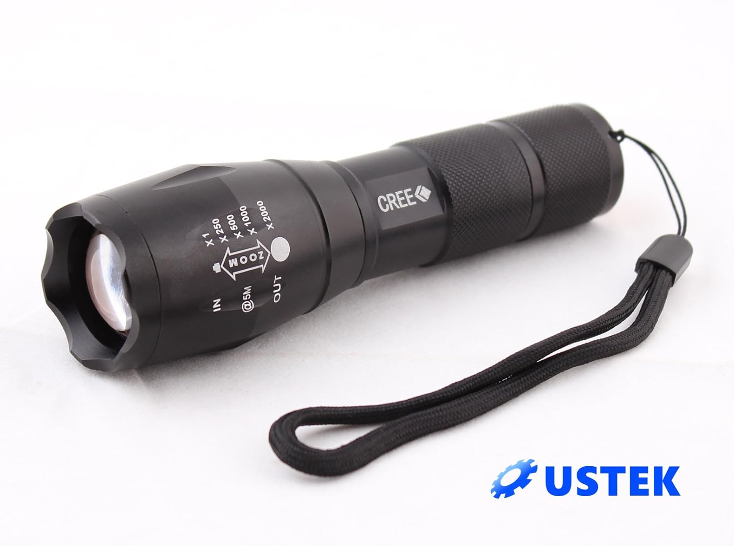 

USTEK® 5-Mode Zoomable Focus LED Flashlight Cree XML T6