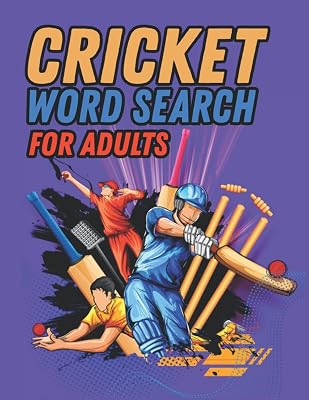 Cricket Word Search For Adults: Large Print Cricket Puzzle Book With Solutions