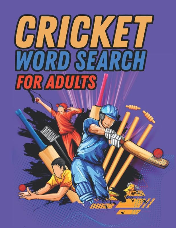 Cricket Word Search For Adults: Large Print Cricket Puzzle Book With Solutions by Lloyd P. Baker