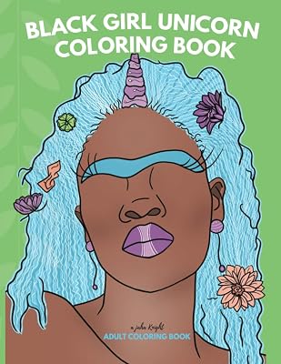 Black Girl Unicorn Coloring Book