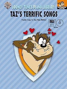 Looney Tunes Piano Library: Level 2 -- Taz's Terrific Songs, Book, CD & General MIDI Disk