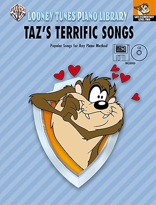 Looney Tunes Piano Library: Level 2 -- Taz's Terrific Songs, Book, CD & General MIDI Disk