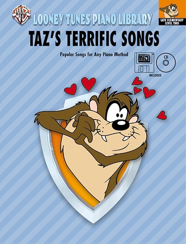 Looney Tunes Piano Library: Level 2 -- Taz's Terrific Songs, Book, CD & General MIDI Disk by Alfred Music
